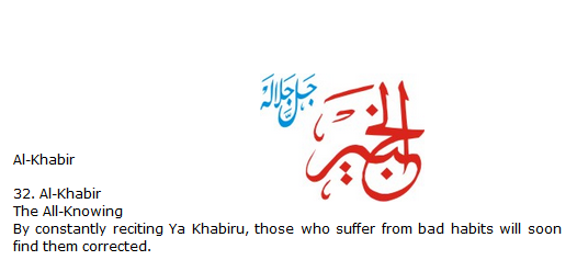 Allah name Al-Khabir